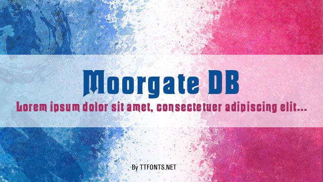 Moorgate DB example
